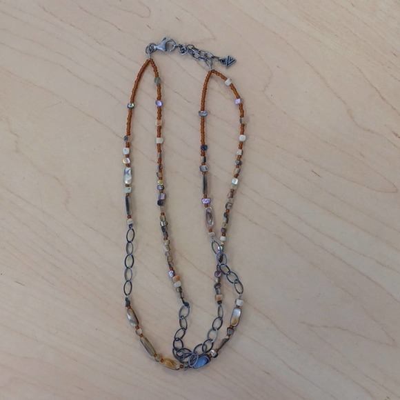 𝅺Silpada Abalone & Red Coral Bead Necklace - Picture 2 of 5